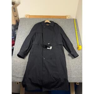 NWT Defense Logistics Agency Garrison Collection Trench Coat Mens 42L Black Belt